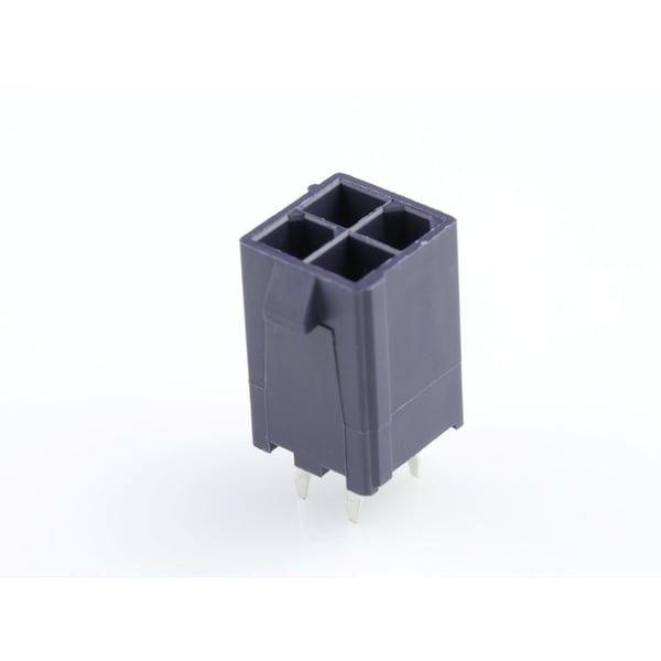 Molex MiniFitJr Vert Hdr No Pegs 4Ckt GlowWire 172447-0204 - main